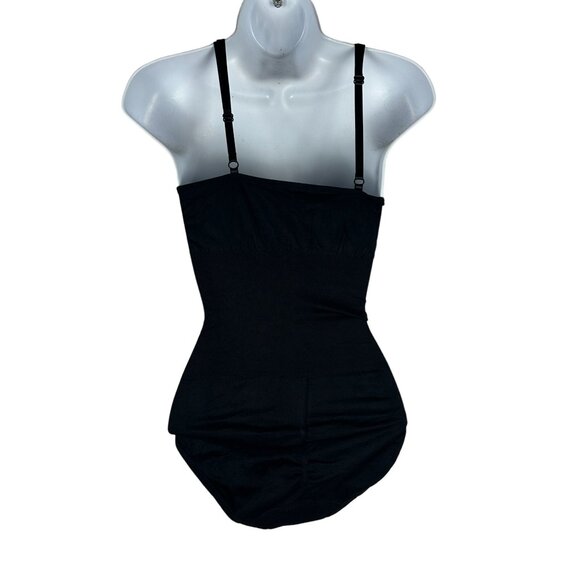 Black One-Piece Bodysuit With Adjustable Straps & Snap Closure Size S - Picture 2 of 6